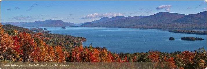 Lake George in fall - site of AMC Fall Gathering 2015